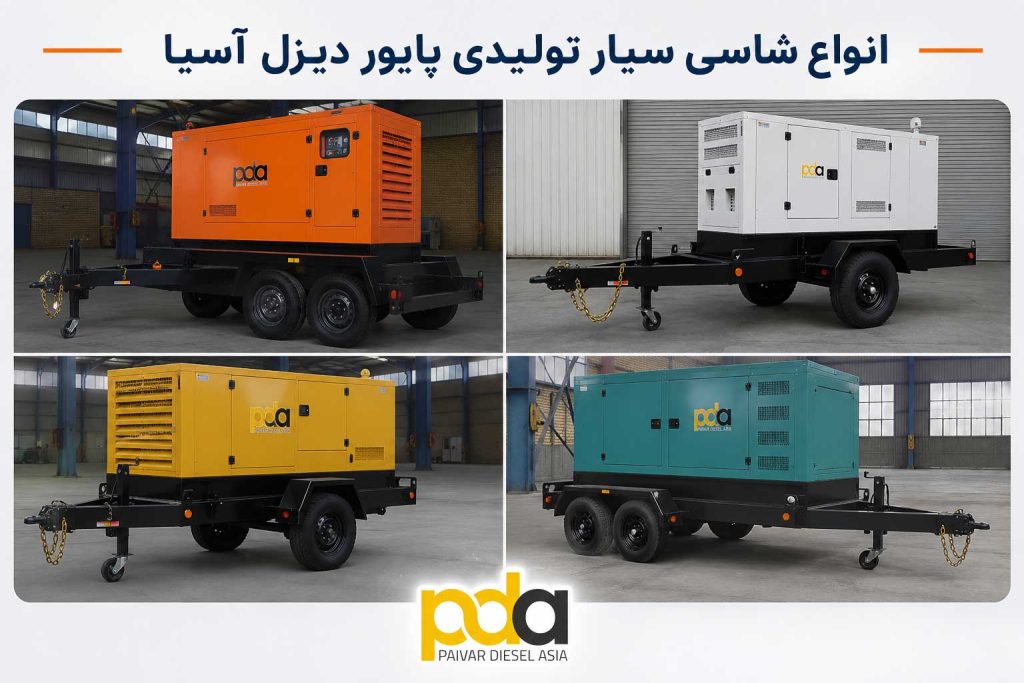شاسی سیار چرخدار دیزل ژنراتور پایور دیزل آسیا