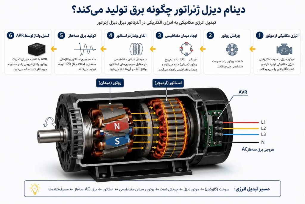عملکرد دینام دیزل ژنراتور