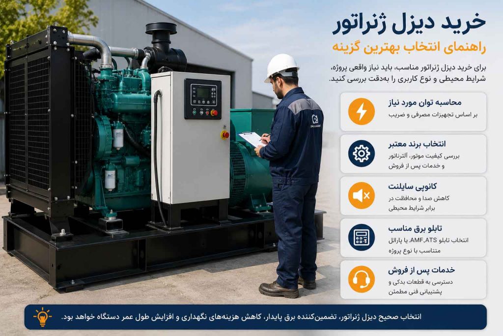 انتخاب صحیح دیزل ژنراتور