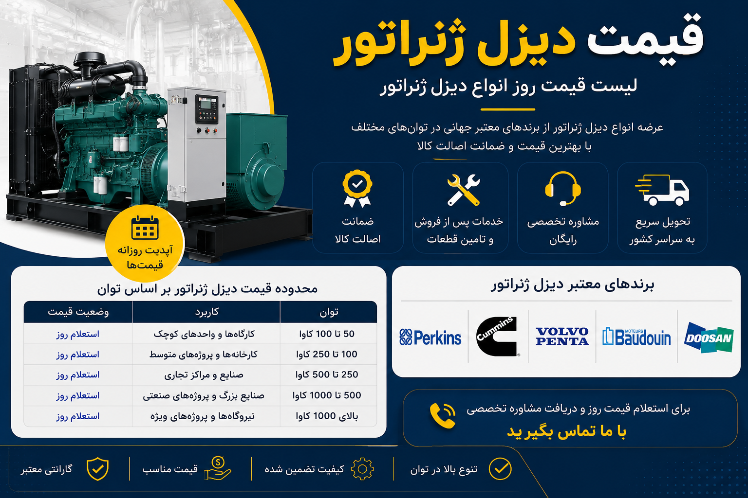 قیمت دیزل ژنراتور